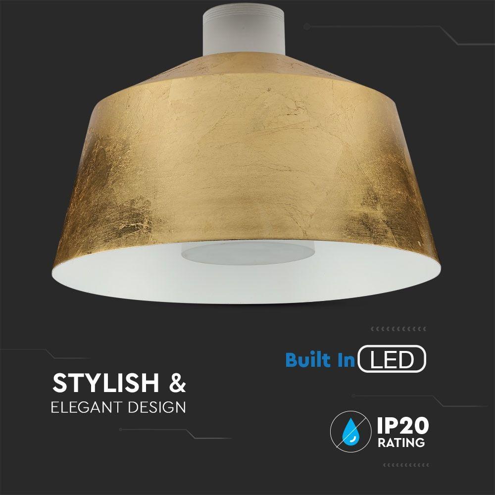 VT-7444 7W LED PENDANT LIGHT(ACRYLIC)-GOLD LAMPSHADE 4000K