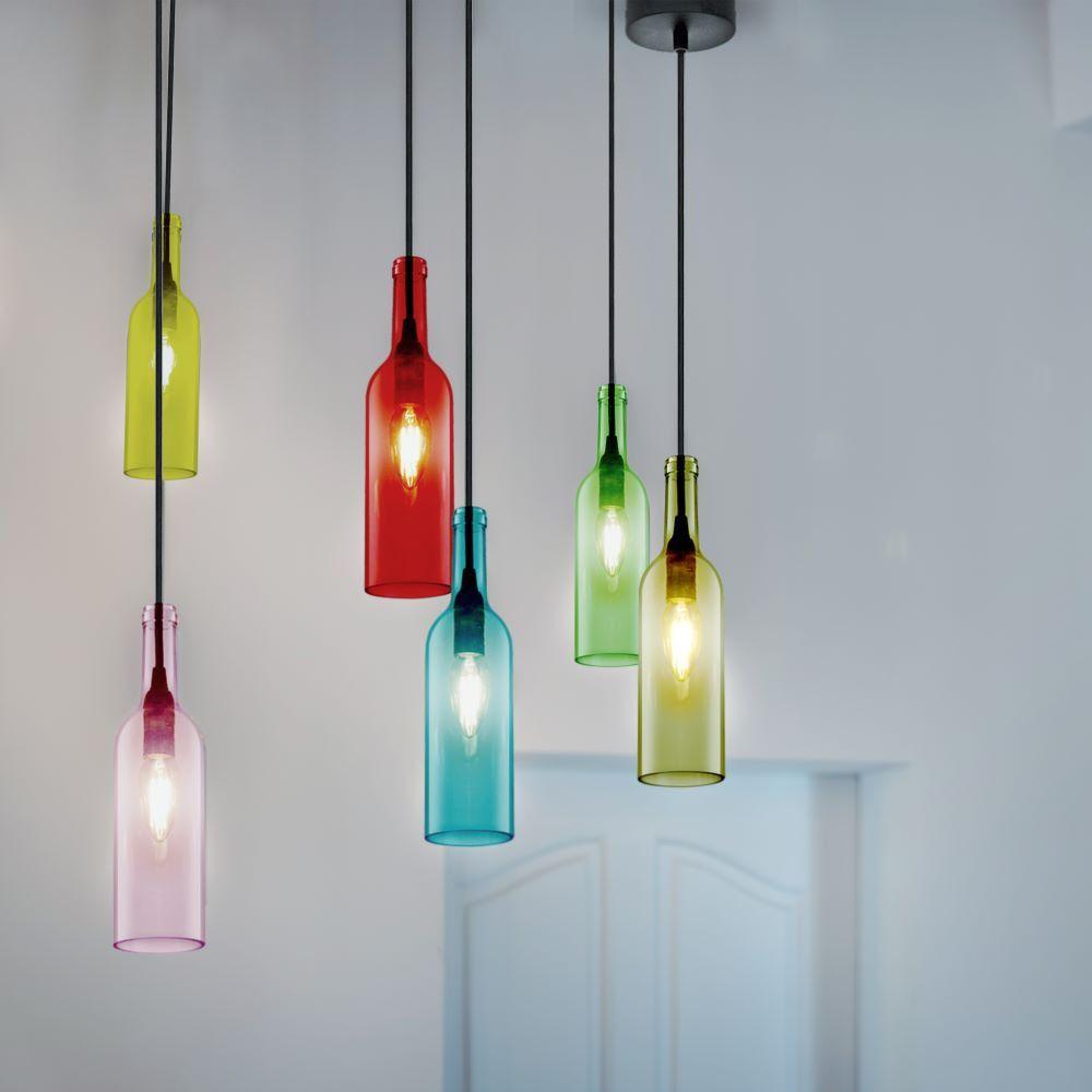 VT-7558 BOTTLE PENDANT LIGHT-E14 HOLDER-TRANSPARENT