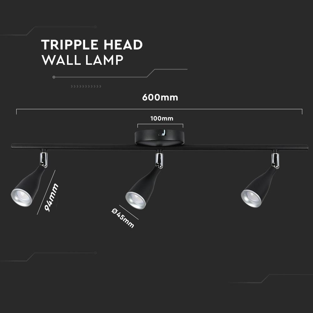 13.5W Lampa sufitowa, Barwa:4000K , Czarny, VTAC, SKU 218273