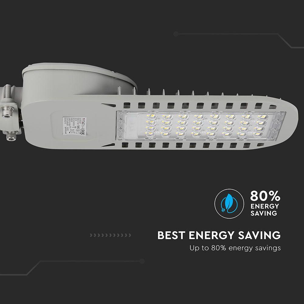 50W Lampa uliczna LED Slim, Chip SAMSUNG, Barwa:6400K, Wydajność: 120lm/w, VTAC, SKU 959