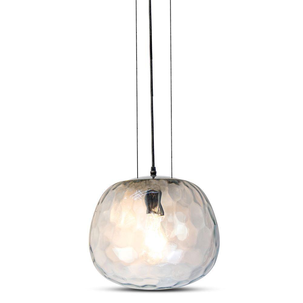 VT-7306 DESIGNER GLASS-CHROME-3 WIRE SUSPENSION PENDANT LIGHT D:300-E27