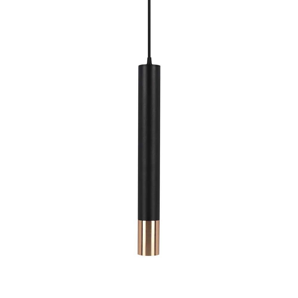 VT-977 1xGU10 HANGING PENDANT BLACK+GOLD D:60x500MM