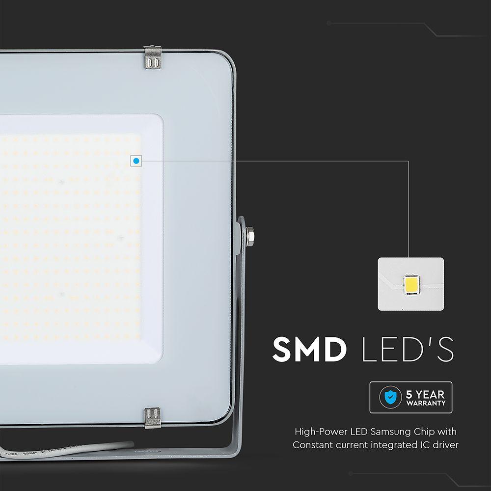 300W Naświetlacz LED SMD, Chip SAMSUNG, Barwa:6500K, Obudowa: Szara , Wydajność: 115lm/w, VTAC, SKU 21796