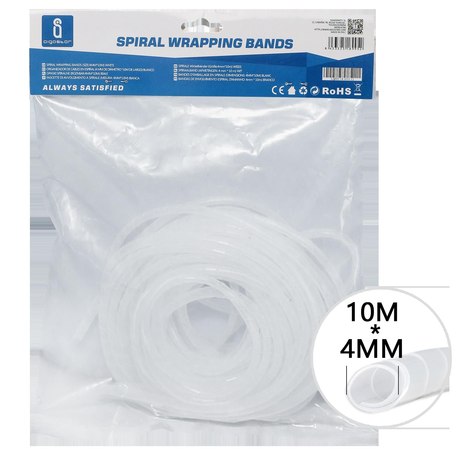 Spiral Wrapping Bands 4mm*10m White