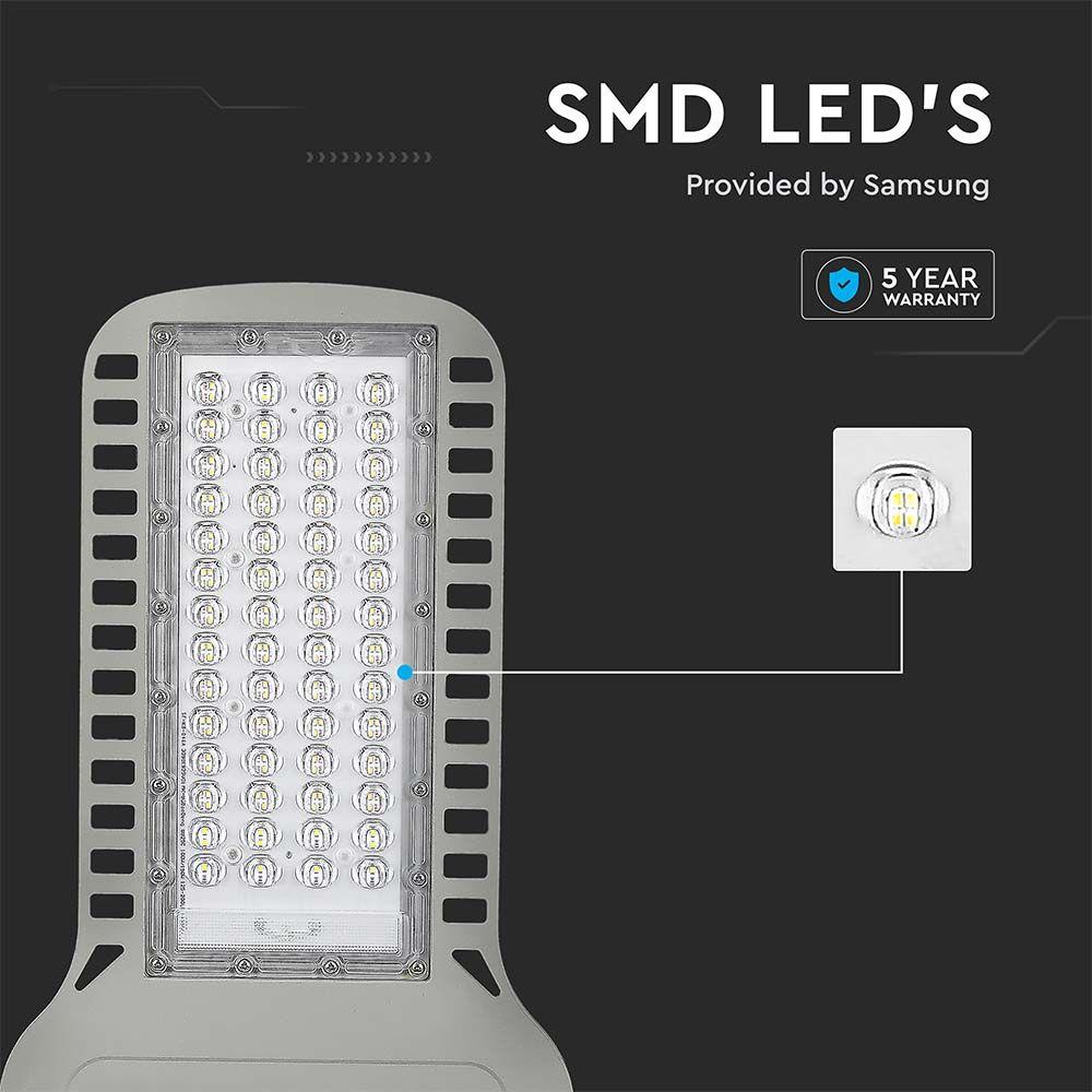 100W Lampa uliczna LED Slim, Chip SAMSUNG, Barwa:4000K, Wydajność: 135lm/w, VTAC, SKU 21960