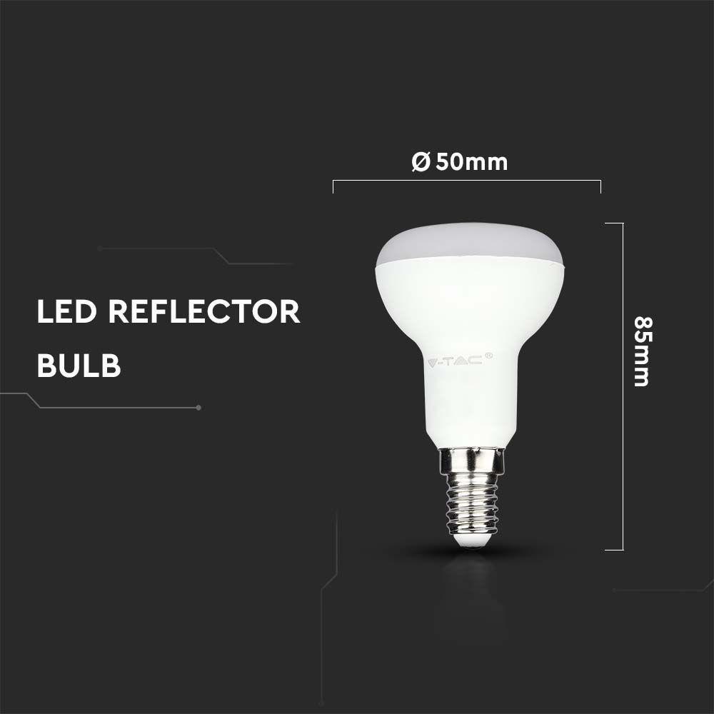 4.8W R50 Żarówka LED, Chip SAMSUNG, Barwa:4000K, Trzonek:E14, VTAC, SKU 21139