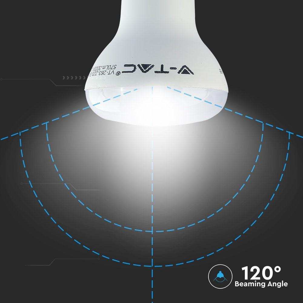 VT-263 8W R63 LED BULBS-SAMSUNG CHIP 3000K E27