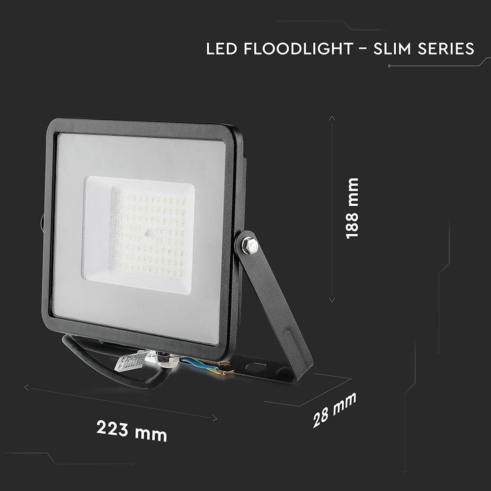 VT-56 50W SMD FLOODLIGHT SAMSUNG CHIP 4000K BLACK BODY (120LM/W)