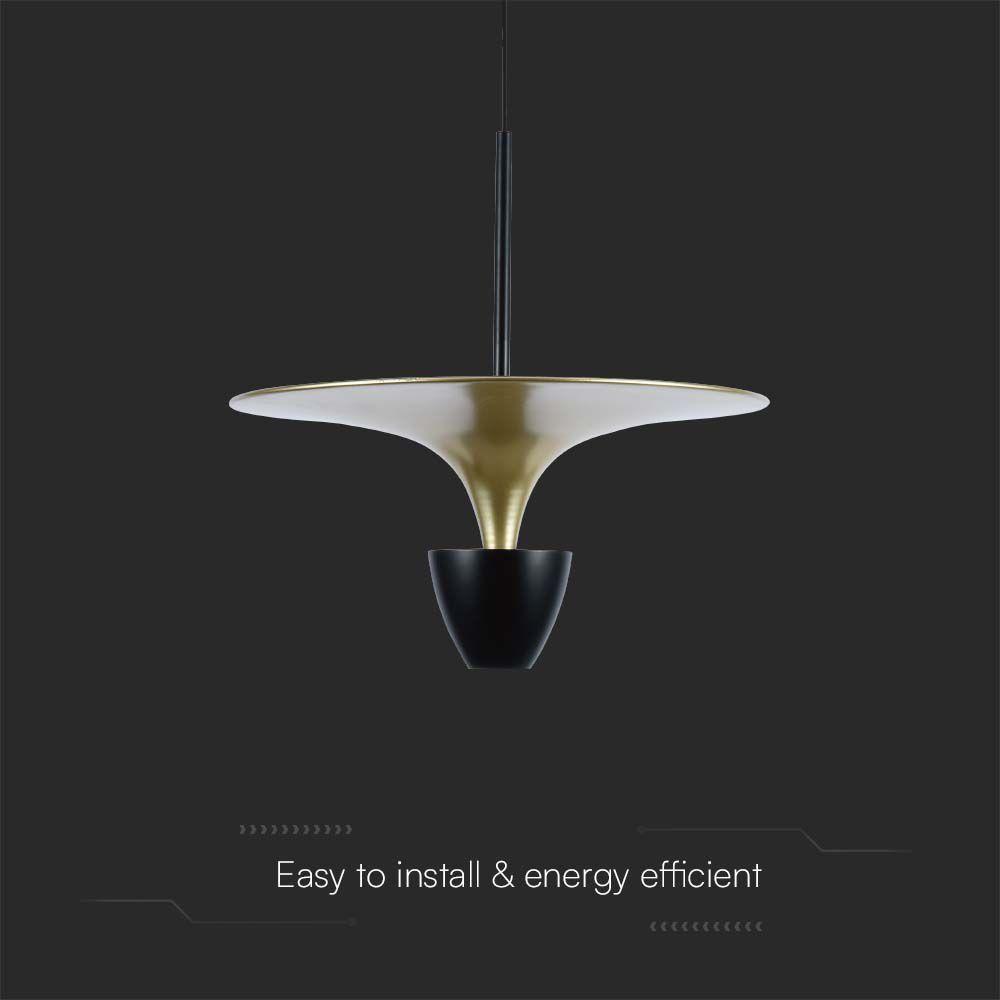 VT-7832 9W LED HANGING LAMP 30x320x100CM COLORCODE: 4000K BLACK+GOLD BODY