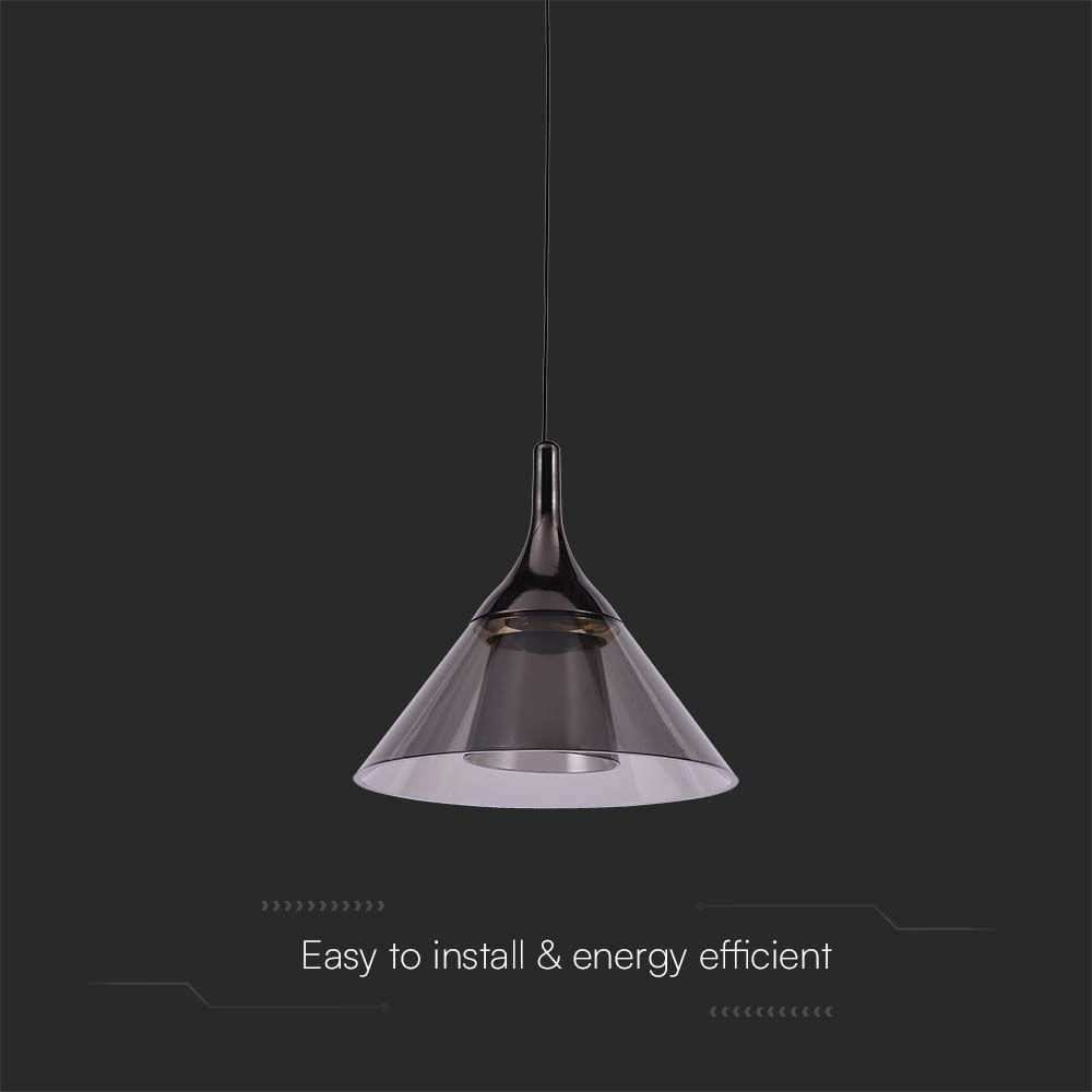 VT-7831 9W LED HANGING LAMP 19.5x17.5x100CM 4000K BLACK BODY