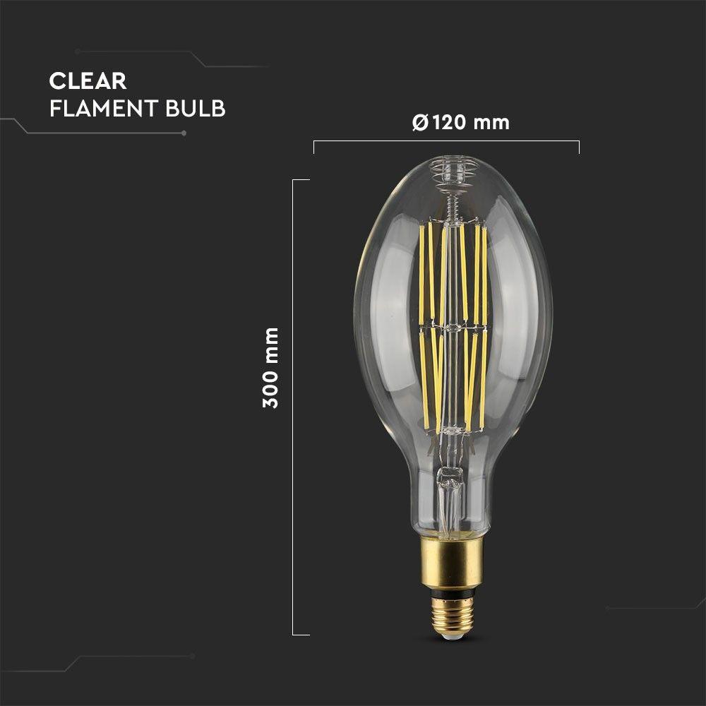 VT-2324 24W LED ED120 FILAMENT BULB-CLEAR GLASS 4000K E27(160LM/WATT)