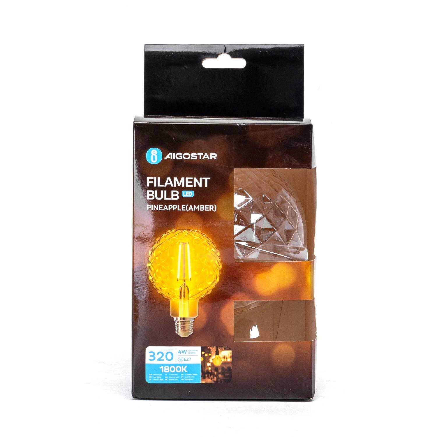 LED Filament Bulb (Pineapple) E27 4W