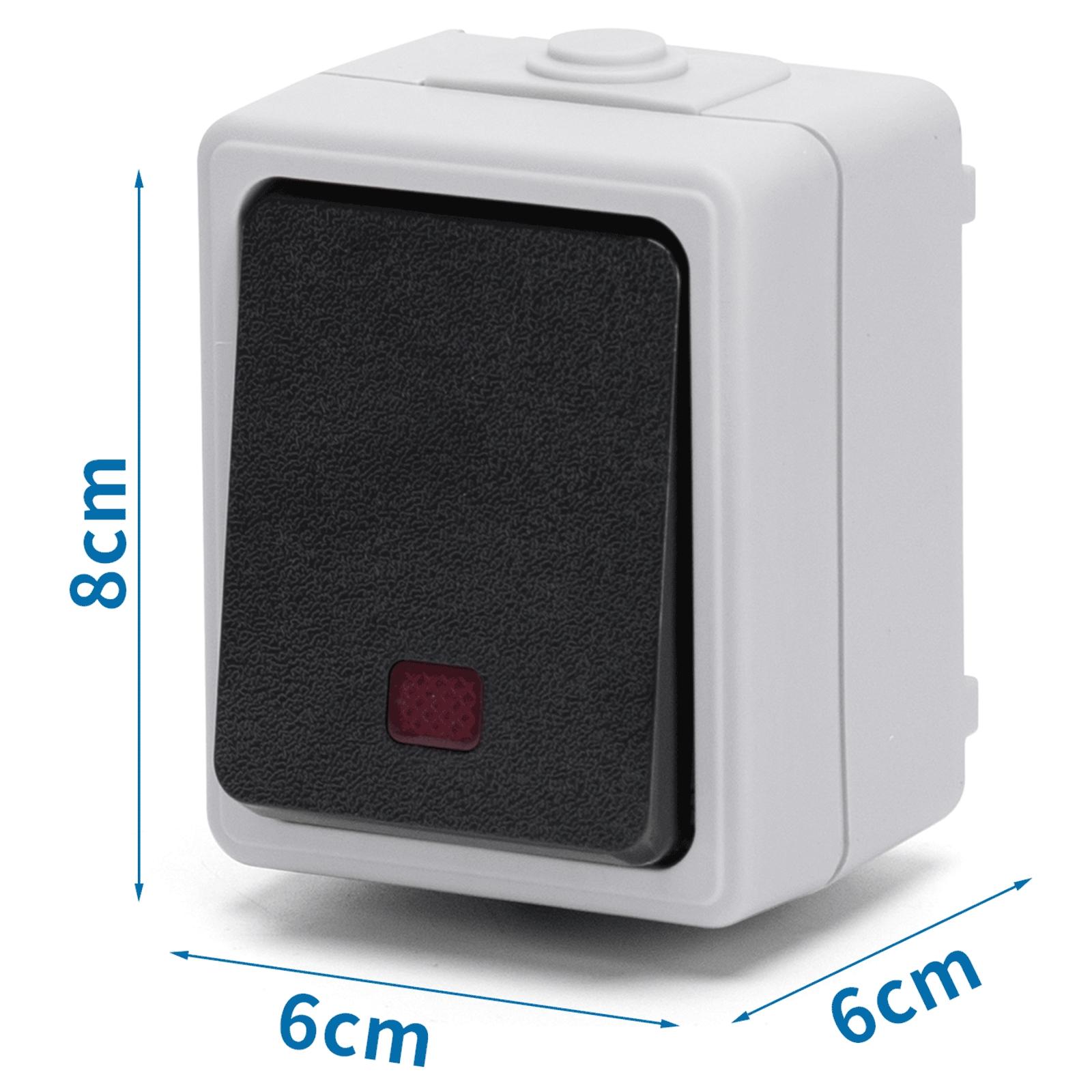 Surface-Mounted Doorbell Switch Gray