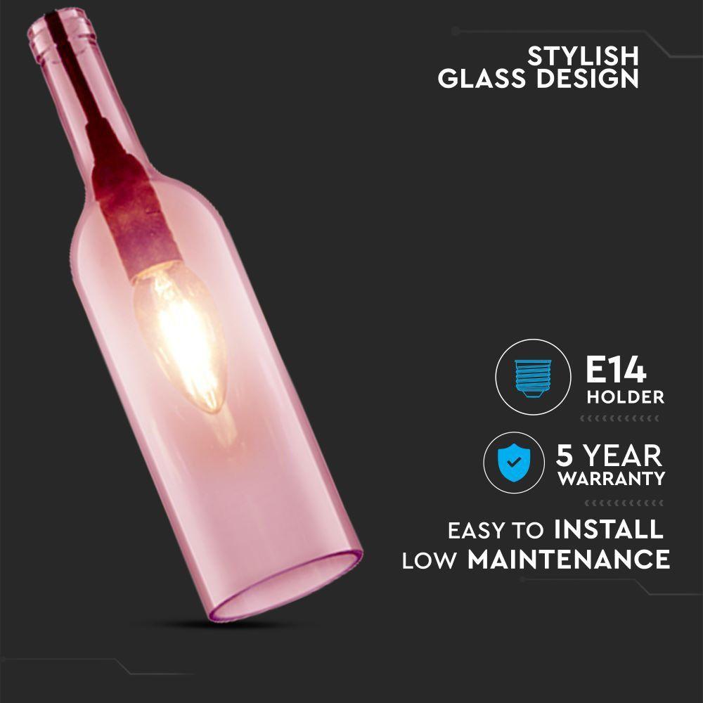 VT-7558 BOTTLE PENDANT LIGHT-E14 HOLDER-PINK