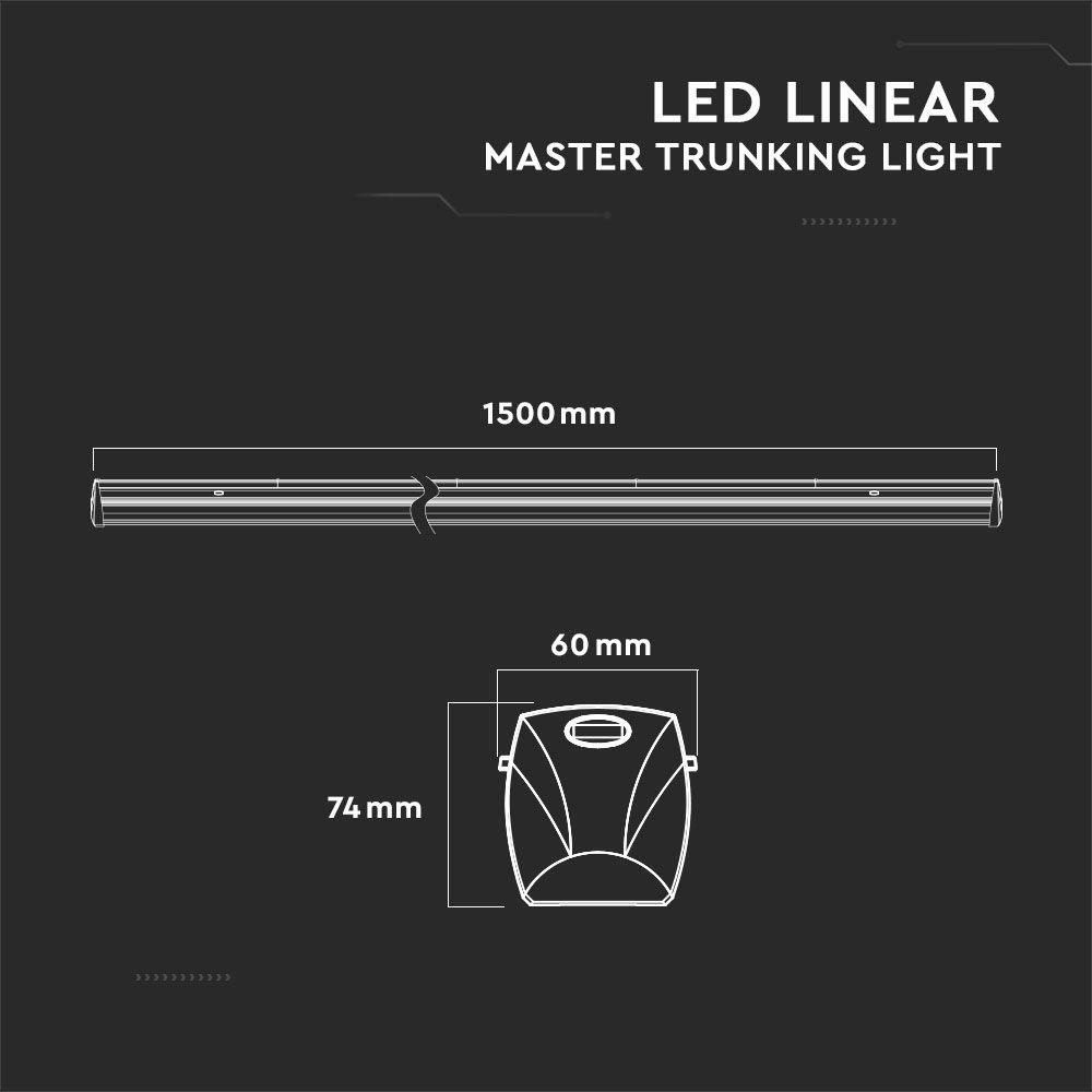 VT-4551D 50W LED LINEAR MASTER TRUNKING 4000K 90'D LENS (160LM/W)-DIMMABLE