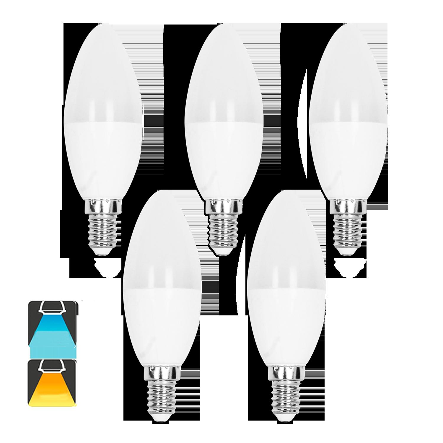 LED E14 C37 7W Barwa Ciepła