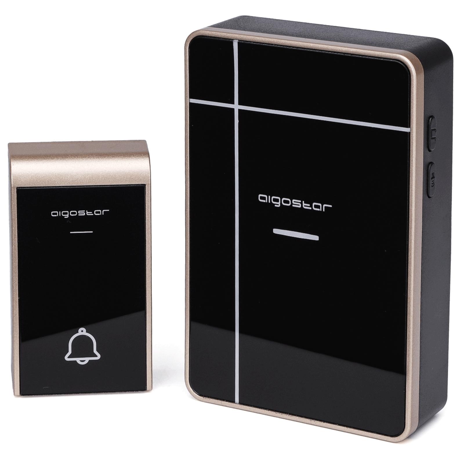 DC Wireless Doorbell Black & Golden