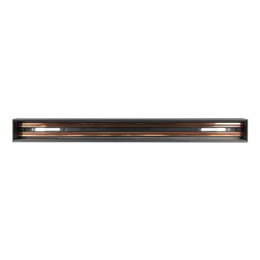 RECESSED ALUMINIUM TRACK RAIL FOR MAGNETIC TRACKLIGHTS-BLACK-1.5m