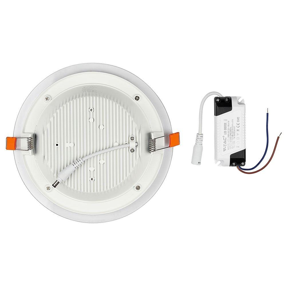 18W Panel LED, Barwa:3000K , Okrągła, VTAC, SKU 4760