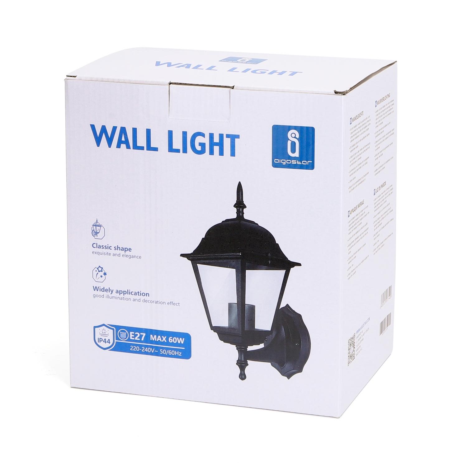 Vintage Wall Light Black (Without Light Source) E27