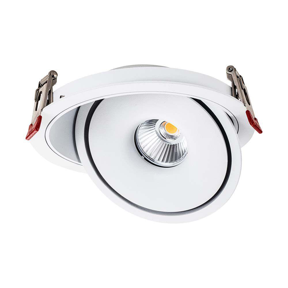 12W Oprawa COB Downlight LED, Barwa: 3w1, Obudowa: Biała , VTAC, SKU 10579