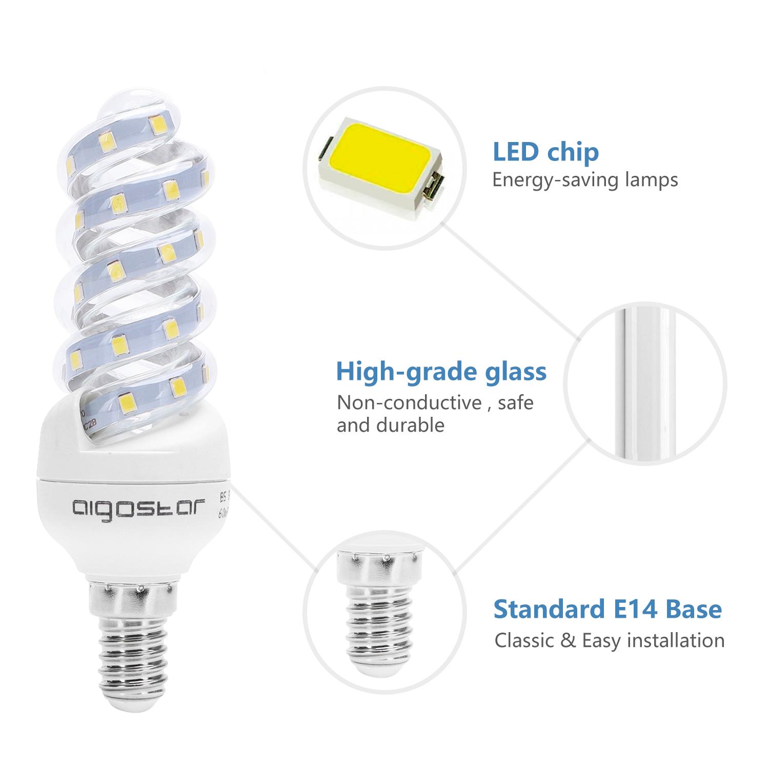 LED E14 7W Spiral tube