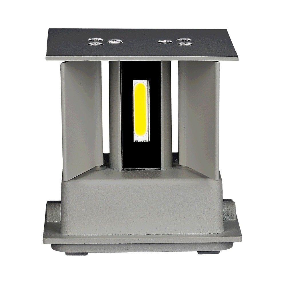 VT-759-12 12W LED UP-DOWN WALL LIGHT WITH BRIDGELUX CHIP 3000k GREY SQUARE