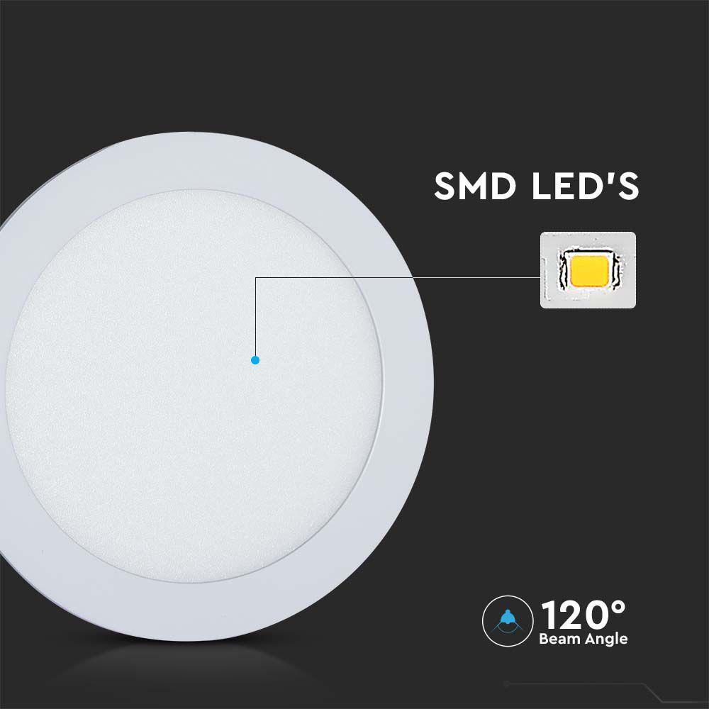 12W Panel LED , Barwa:3w1/ Okrągły, VTAC, SKU 6984