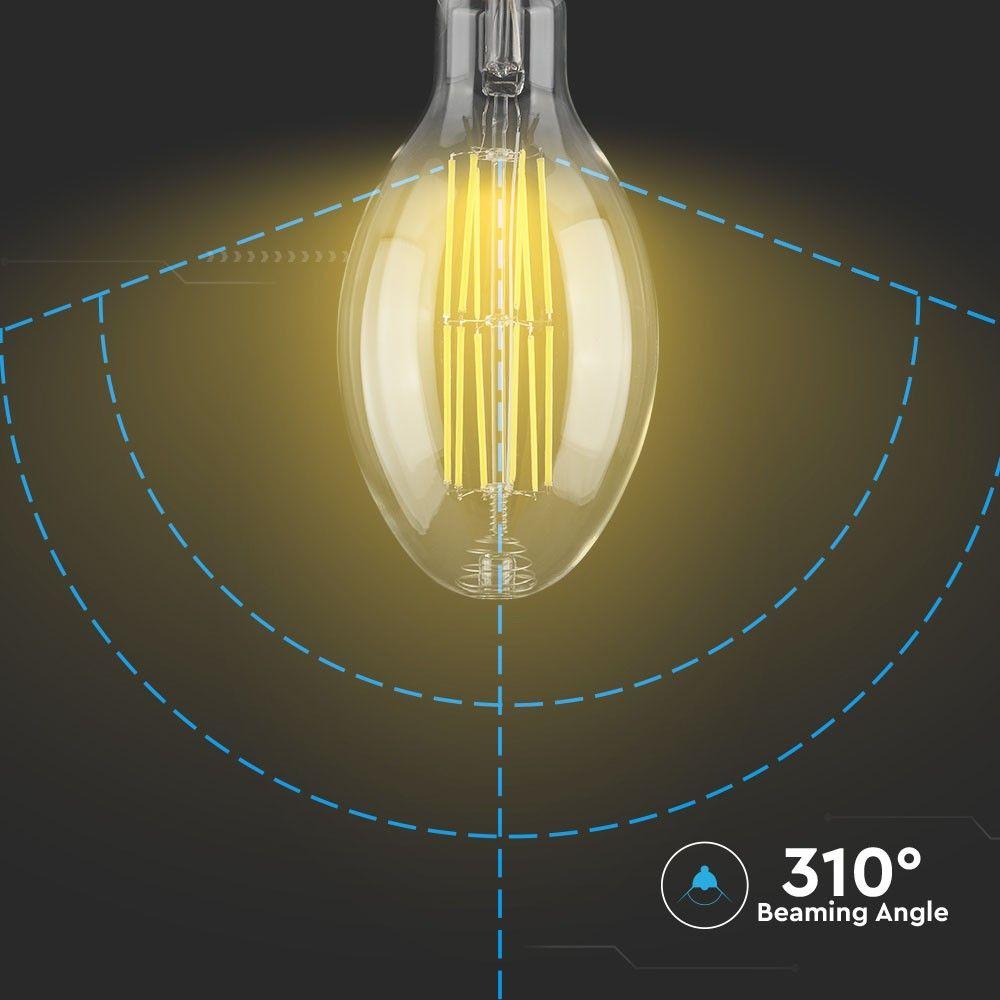 VT-2324 24W LED ED120 FILAMENT BULB-CLEAR GLASS 4000K E27(160LM/WATT)