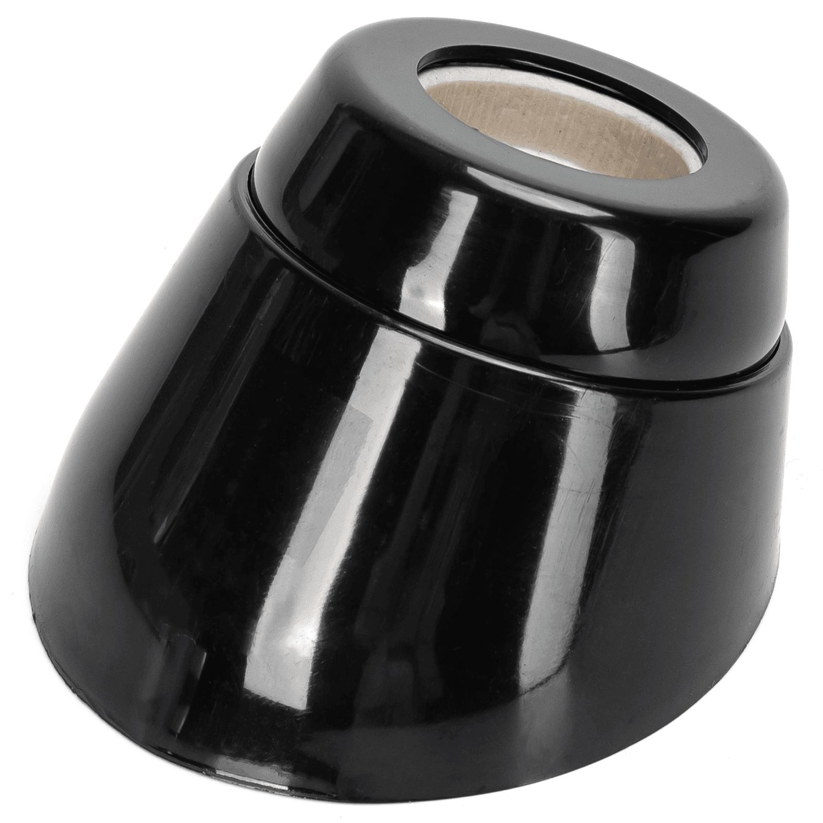 E27 Ceramic Lamp Holder Black