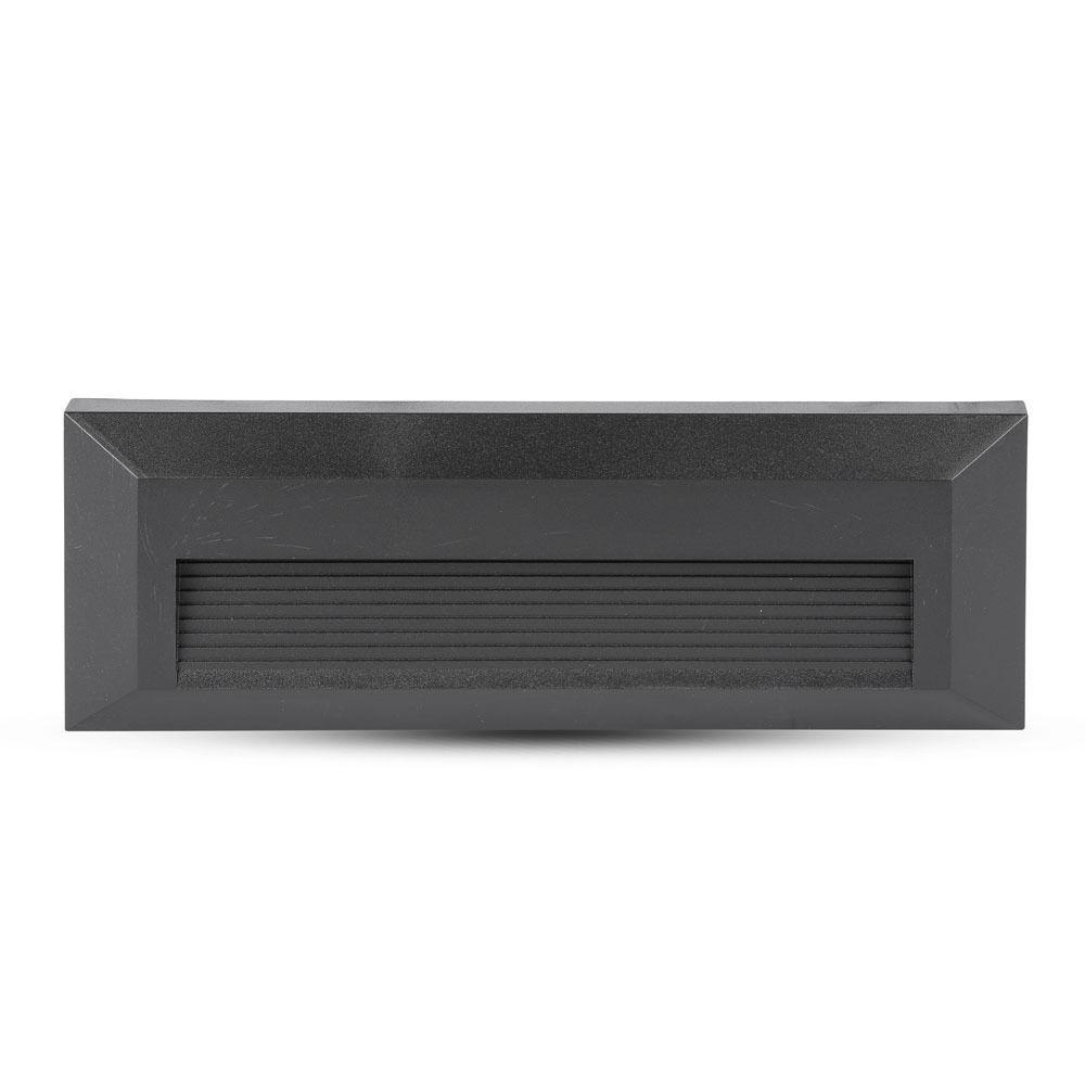 VT-1162 3W LED STEP LIGHT 3000K BLACK BODY RECTANGLE