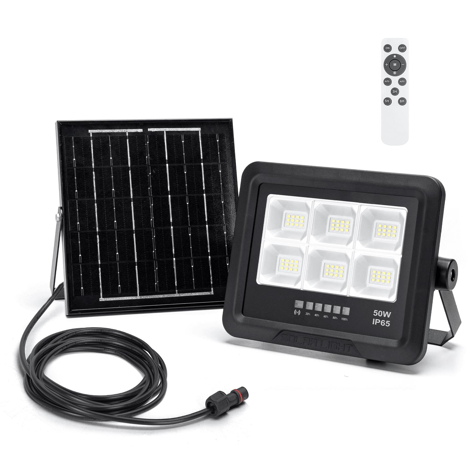 SP06 Naświetlacz solarny LED czarny 50W