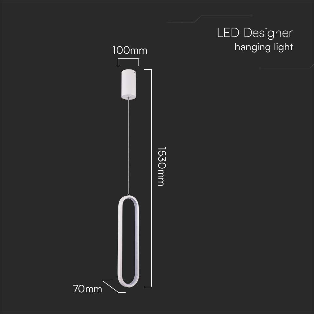 VT-7829 13W LED HANGING LAMP (40CM) 3000K WHITE BODY