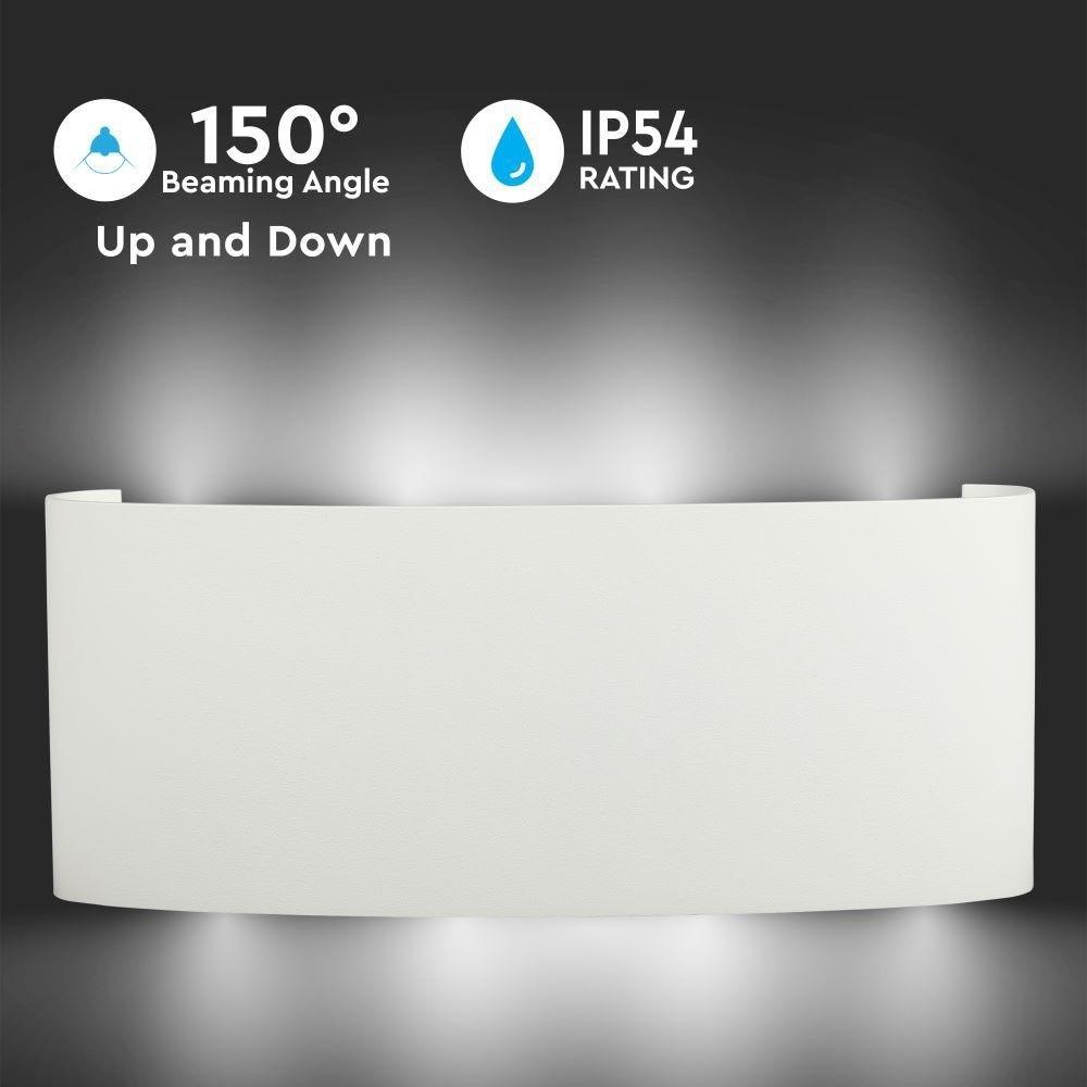 VT-848 8W LED UP-DOWN WALL LIGHT(BRIDGELUX CHIP) 3000K-SAND WHITE