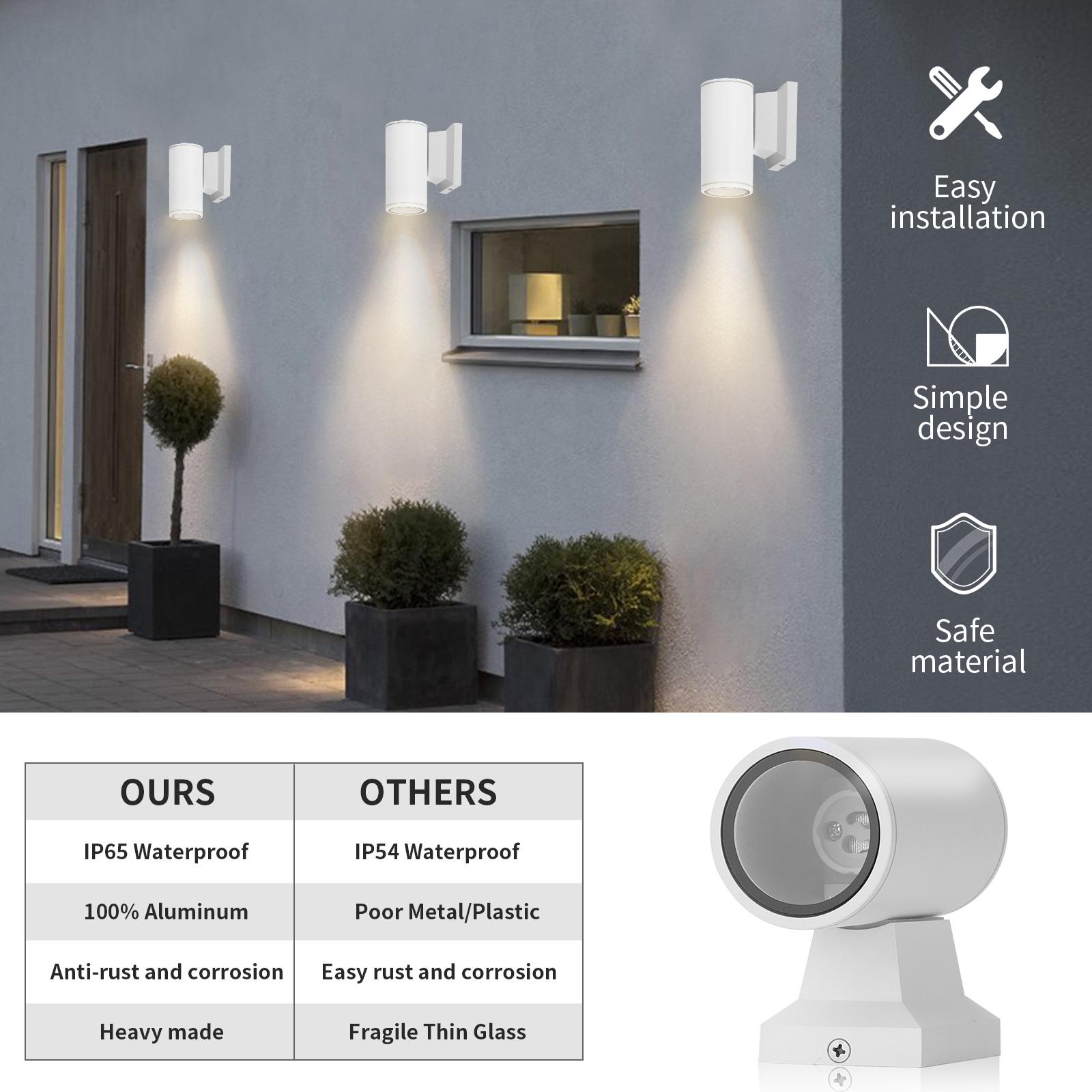 One-way Wall Light White (Without Light Source) GU10