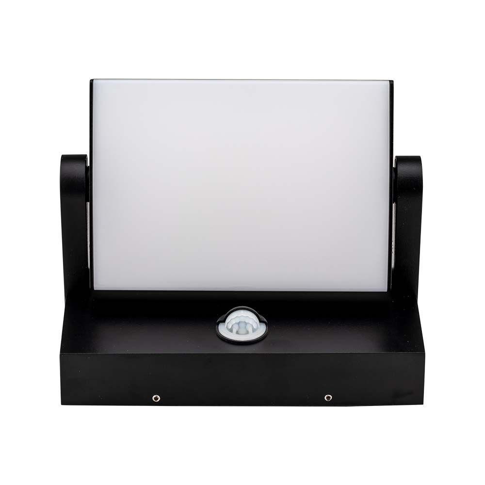 VT-11020S 17W LED WALL LIGHT WITH SENSOR 3000K BLACK BODY IP65