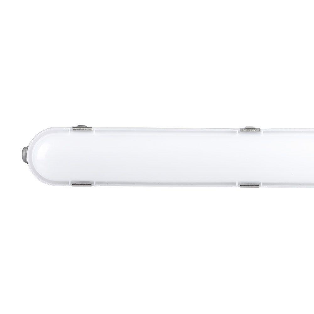 36W Lampa hermetyczna 120cm, Chip Samsung, Klosz Mleczny, Klipsy: stal nierdzewny, Barwa:4000K, VTAC, SKU 20217