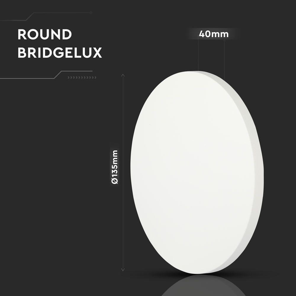 VT-743 8W WALL LAMP BRIDGELUX CHIP 4000K WHITE ROUND