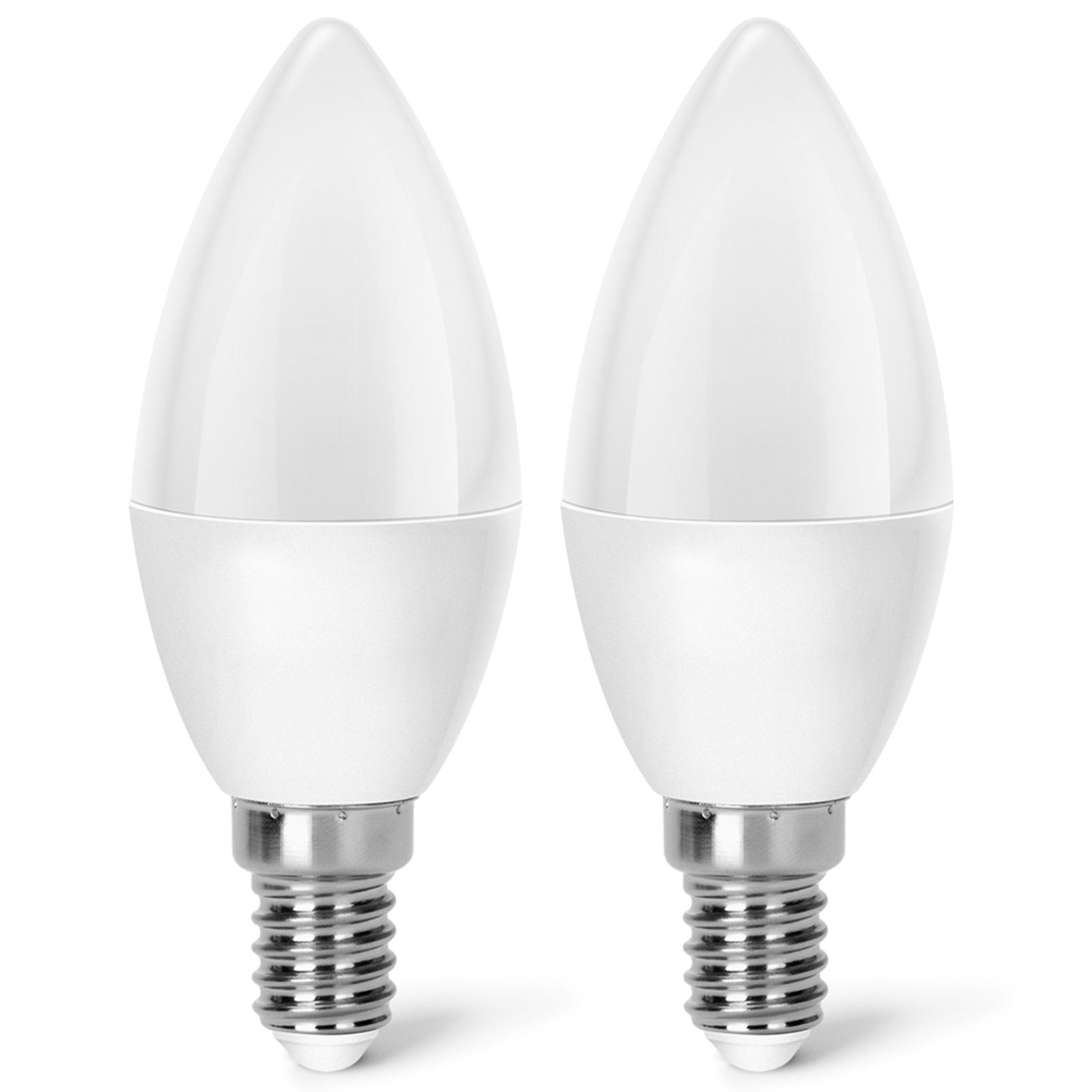 LED E14 6W C37 2pcs