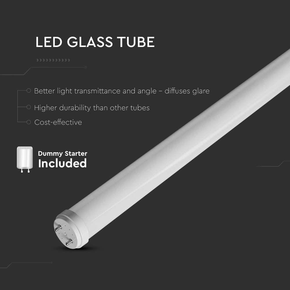 VT-1221 18W LED GLASS TUBE 120CM 3000K G13 100LM/W