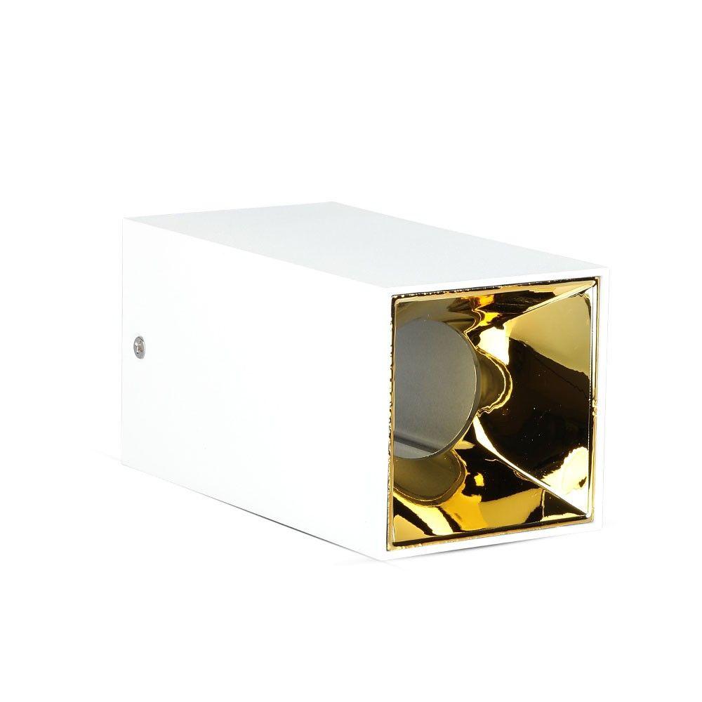 VT-882 GU10 FITTING SQUARE WHITE+GOLD