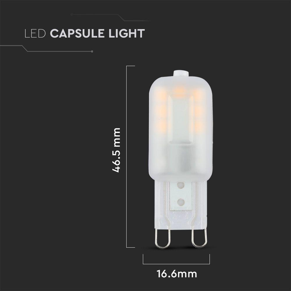 2.2W G9 Żarówka LED, Chip SAMSUNG, Barwa:4000K, Trzonek:G9, VTAC, SKU 21244