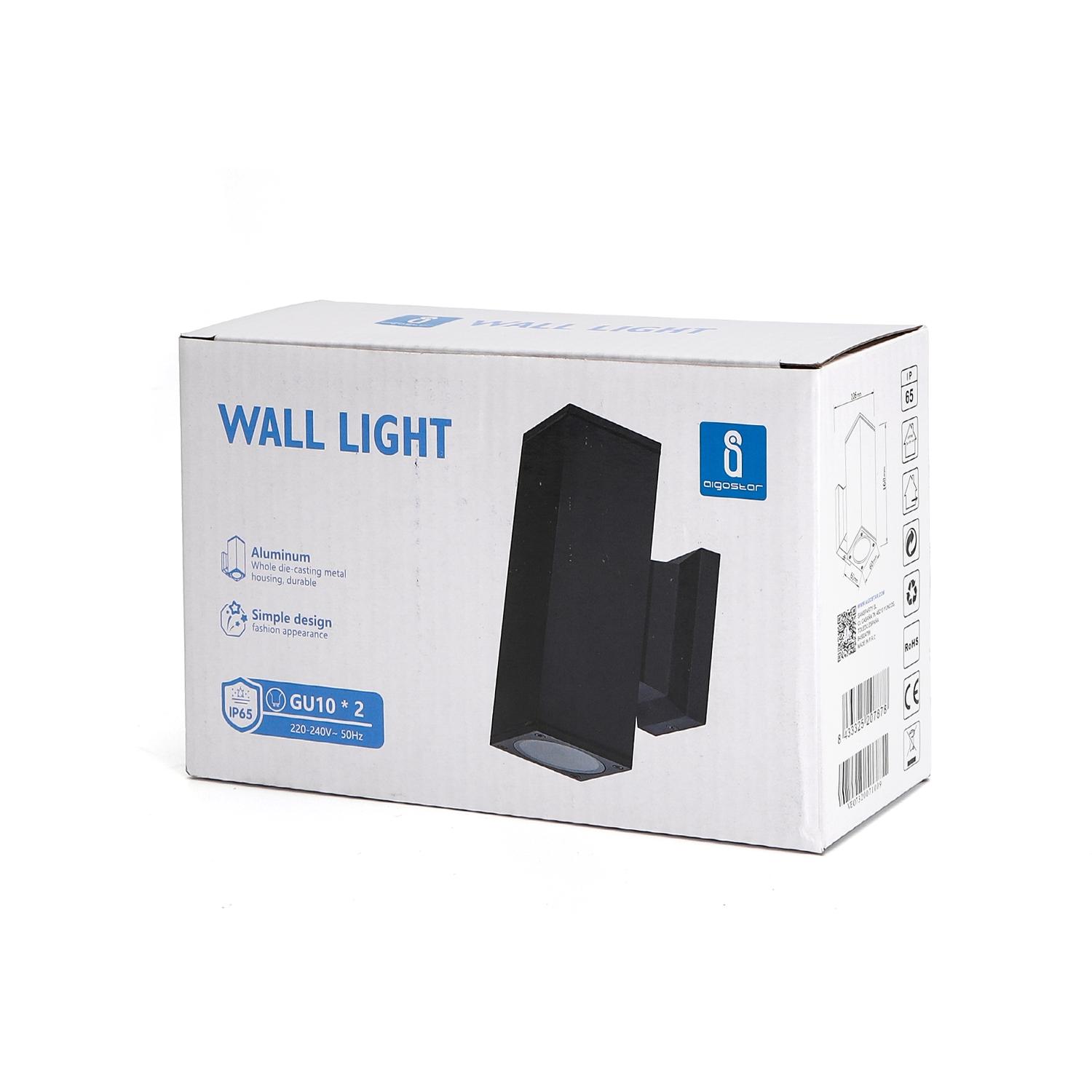 Two-way Wall Light Black (Without Light Source) GU10