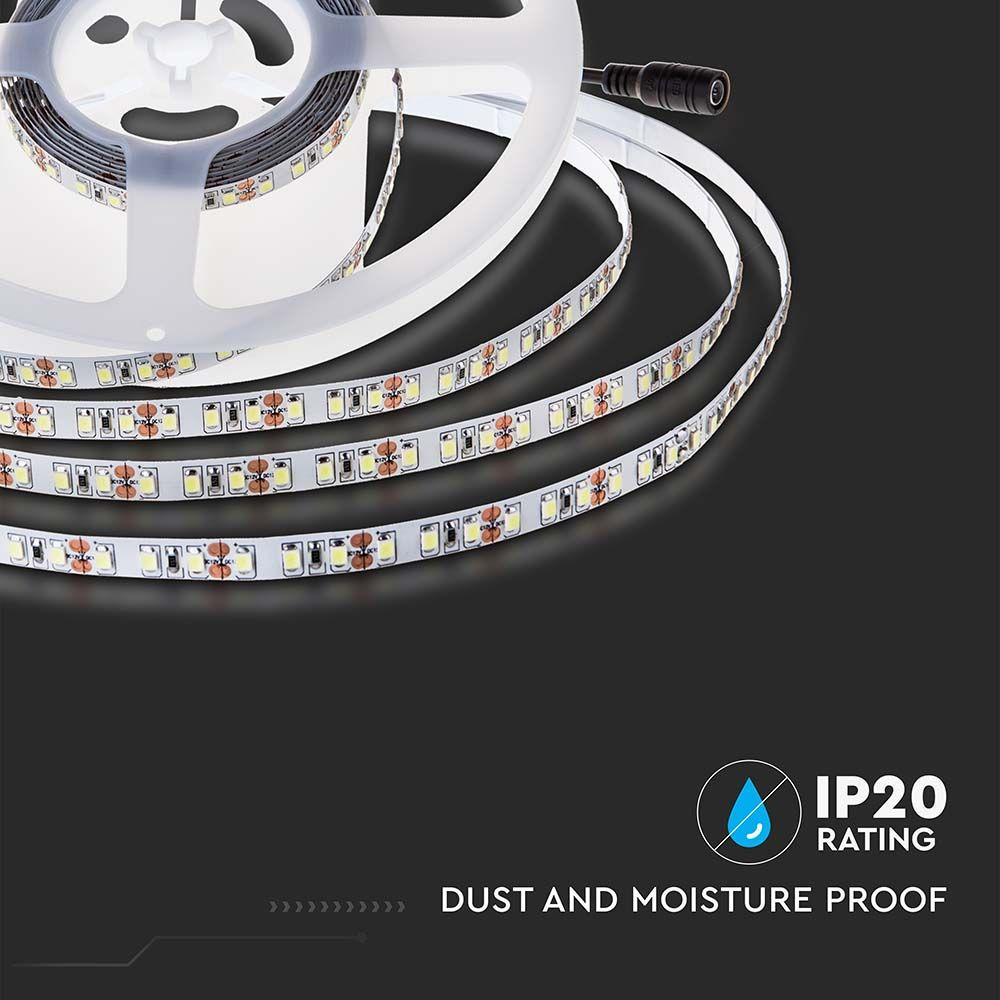 VT-2835 126 8W/M LED STRIP LIGHT 3000K IP20 24V (5M/ROLL)(PRICE PER M)