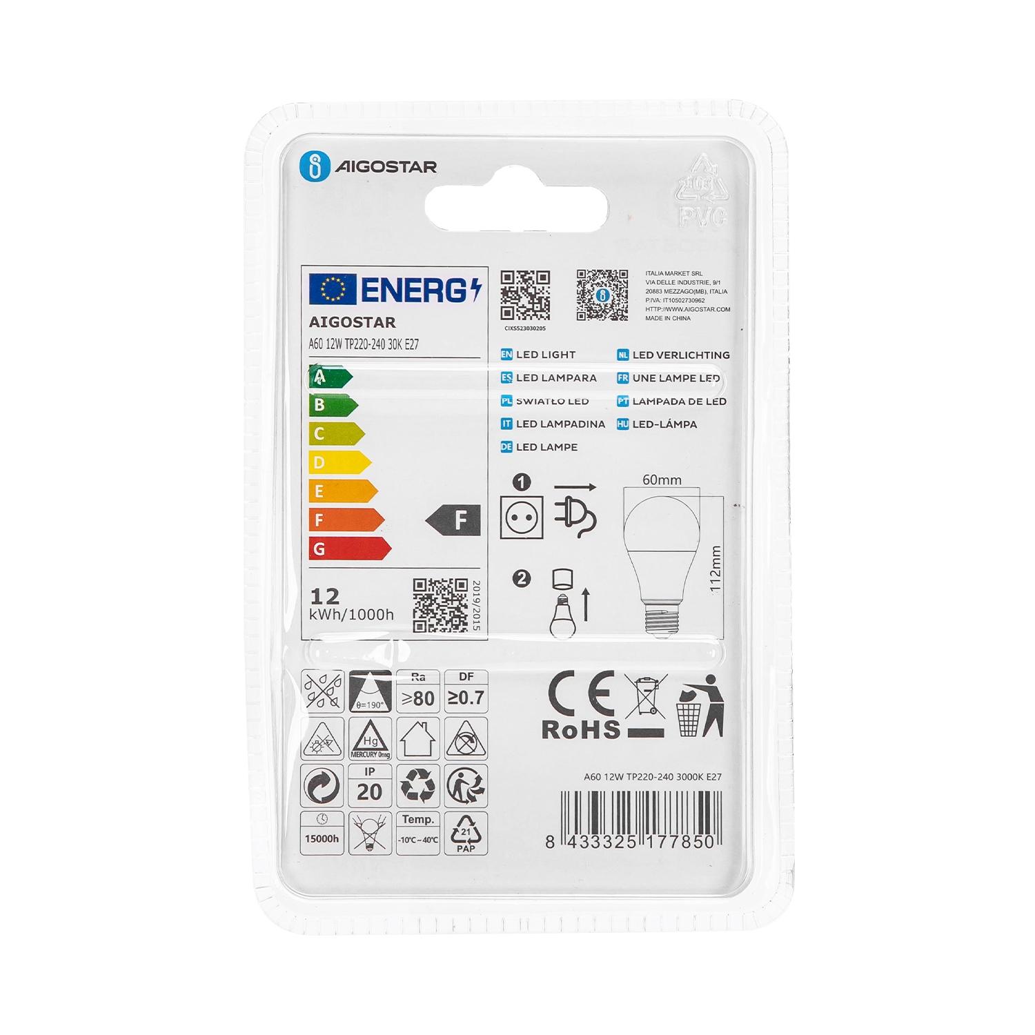 LED E27 12W A60 ( general bulb )