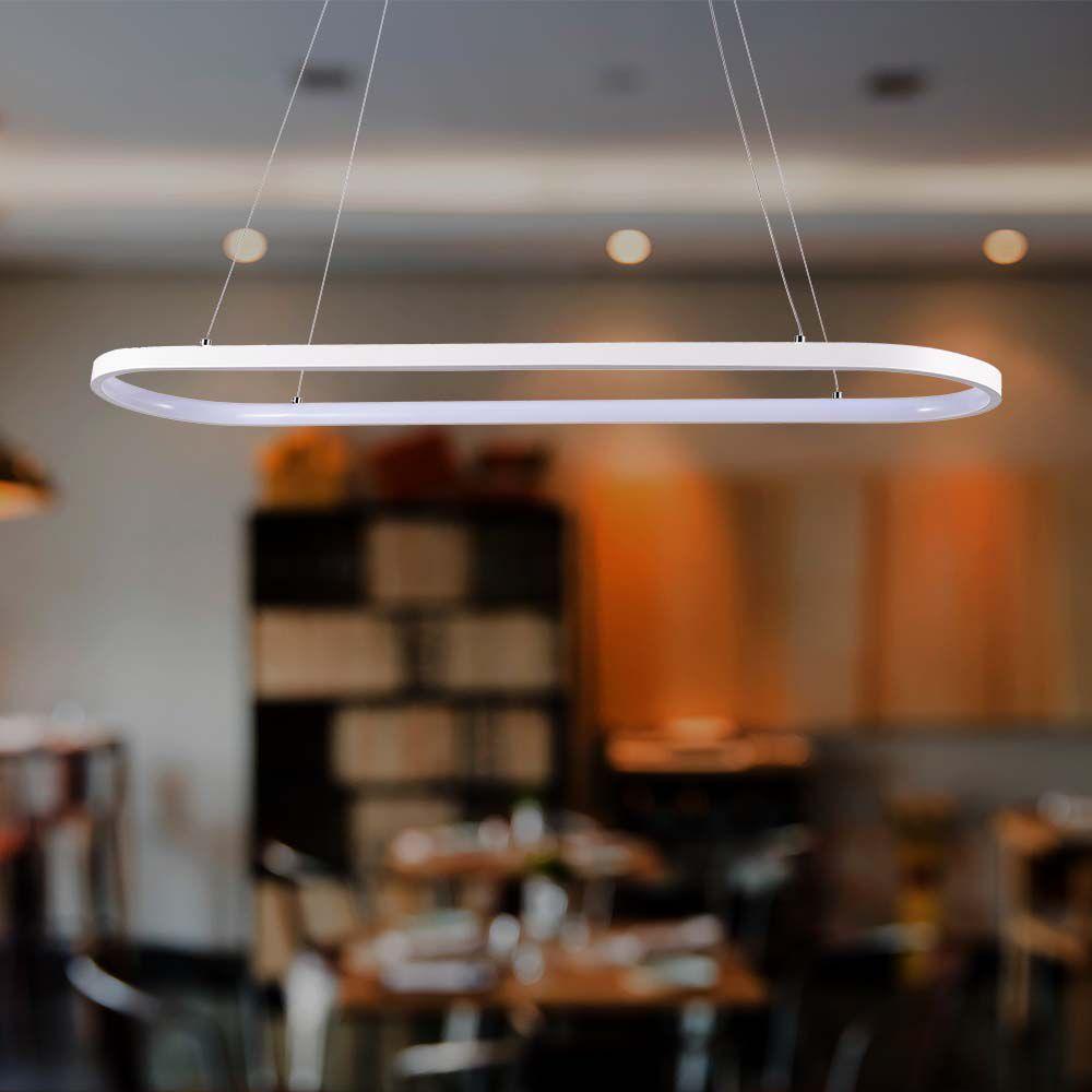 Lampa wisząca LED (80*20*100CM), Barwa: 3000K, Obudowa: Biała      , VTAC, SKU 10056