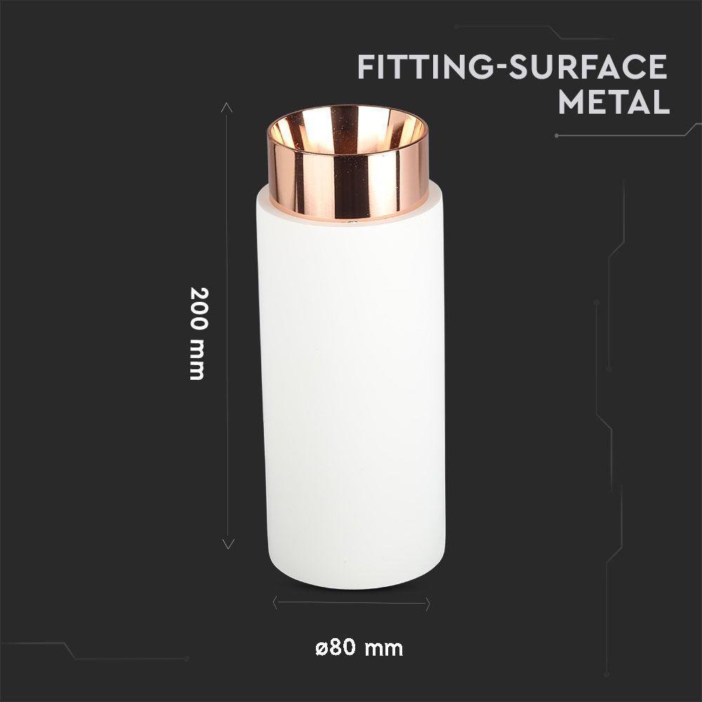 VT-865 GU10 GYPSUM SURFACE METAL WITH MATT ROSE GOLD BOTTOM