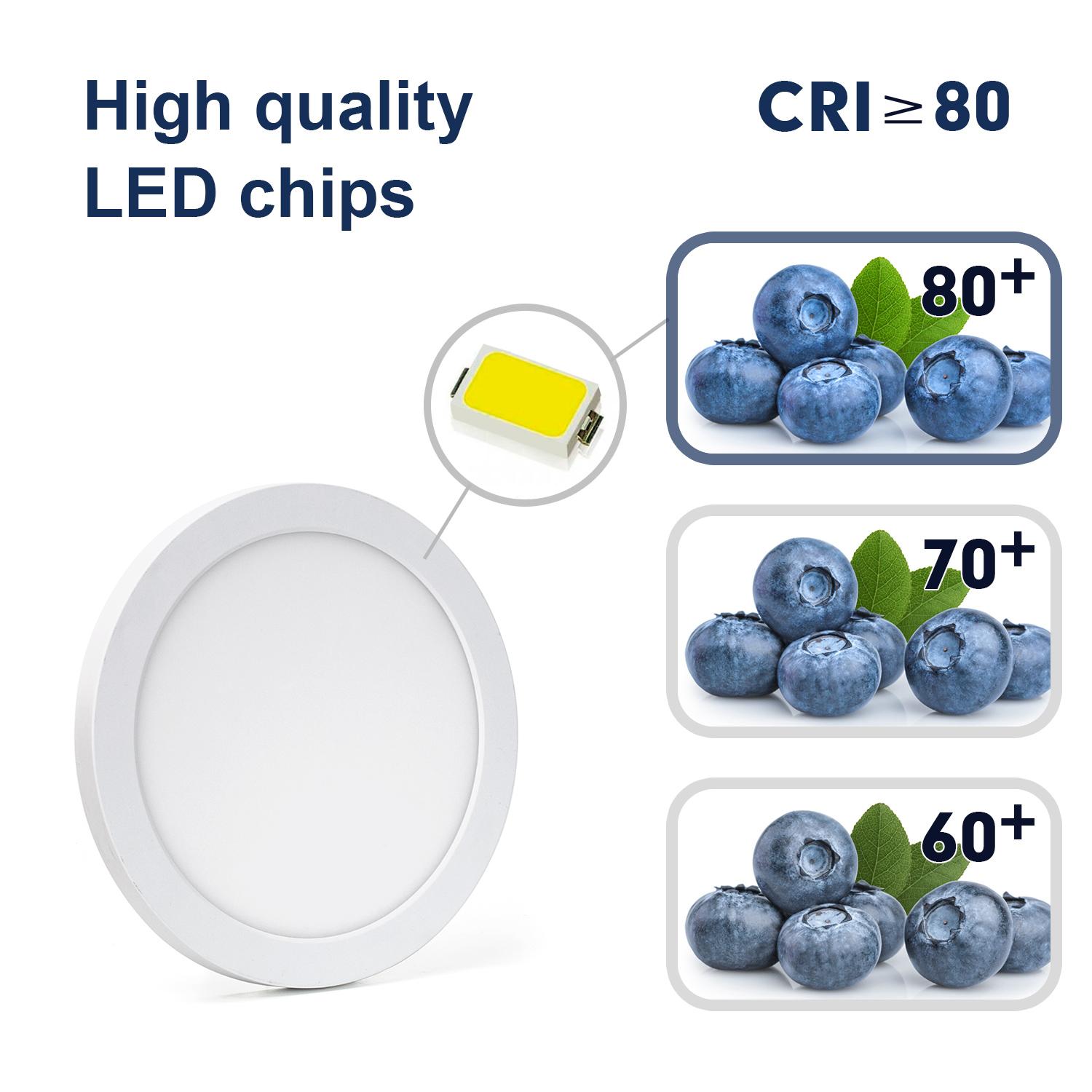 E6 LED Round Downlight 24W Adjustable Size and Color Temperature