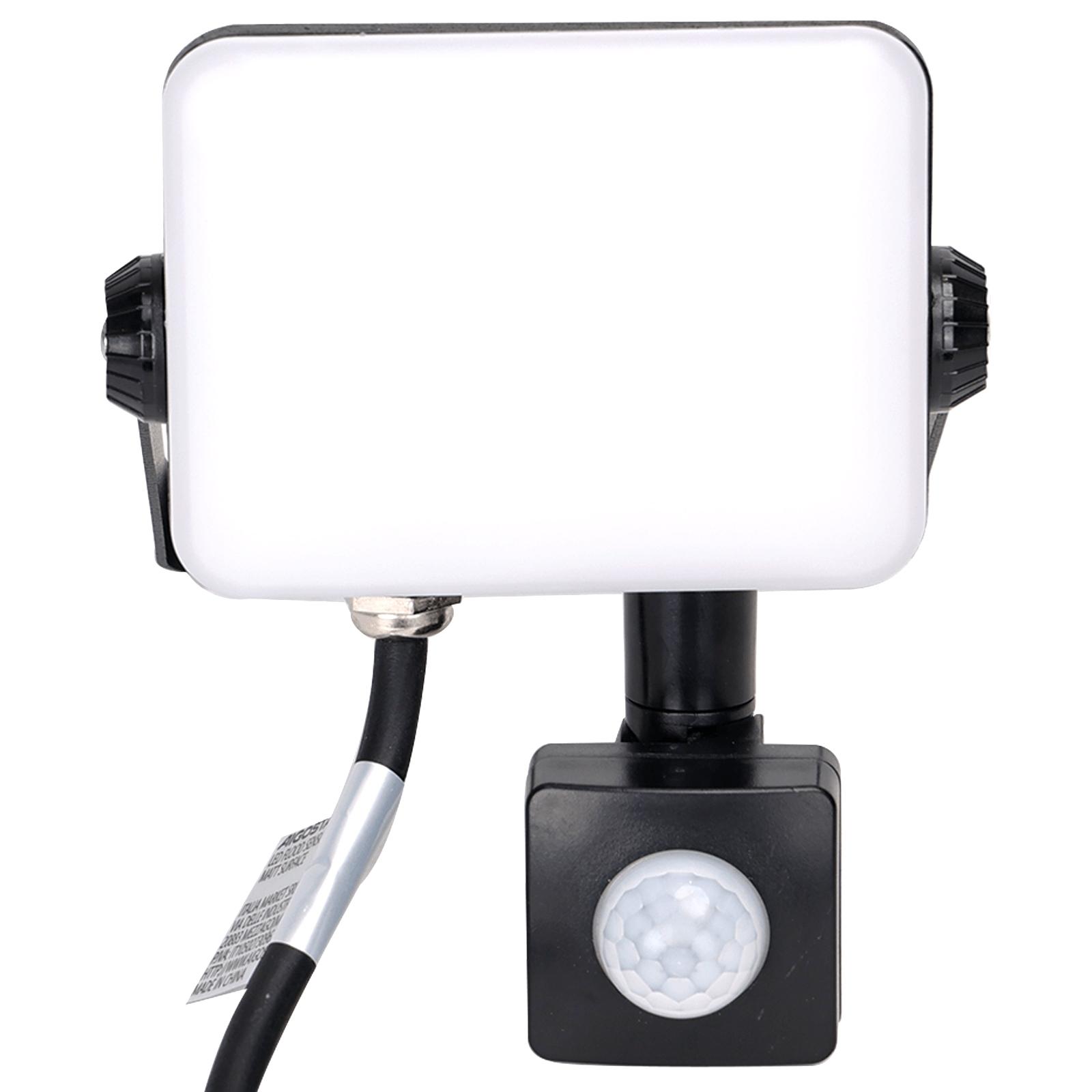 LED Motion Sensor Frosted Cover Floodlight with Black Housing, 30W, 4000K