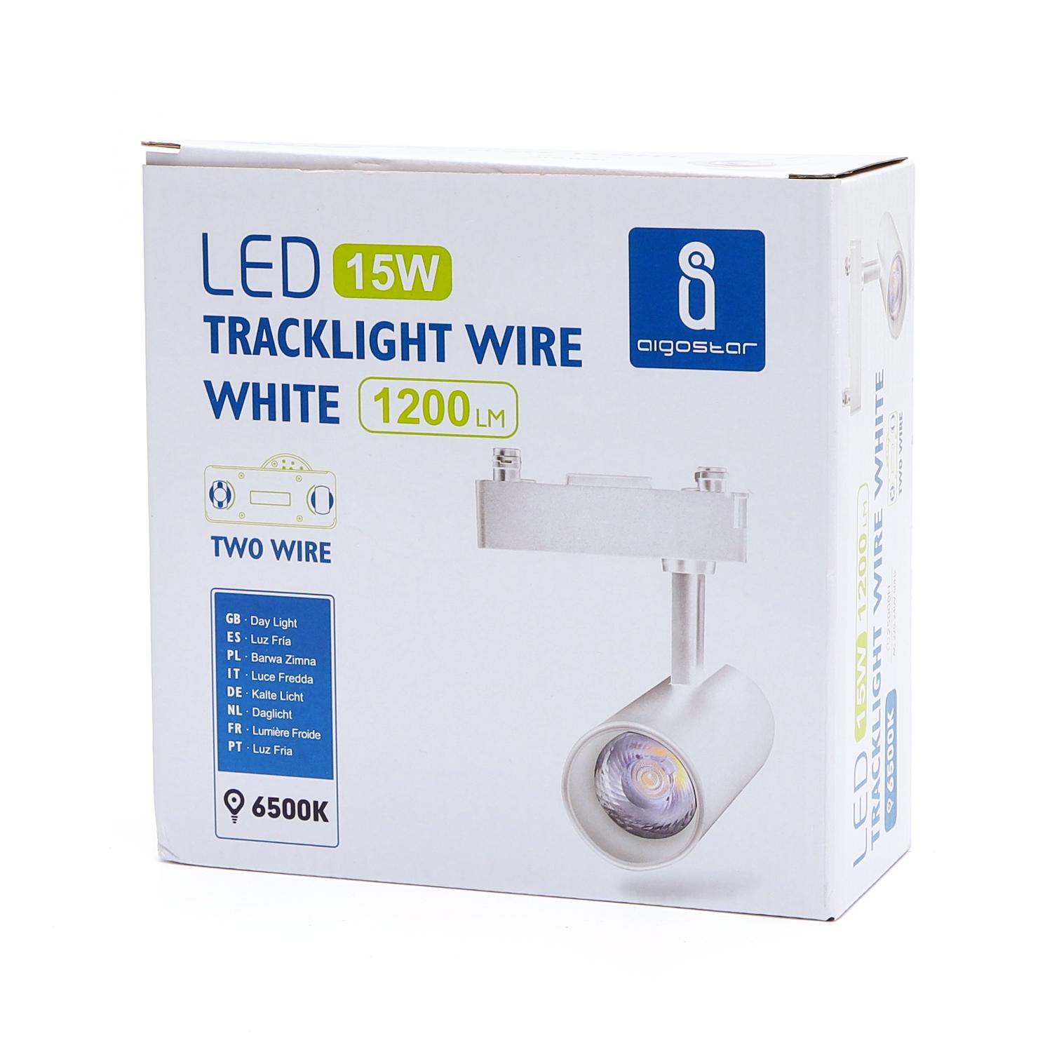 Światło dwutorowe LED, 15W, 6500K, 1200lm